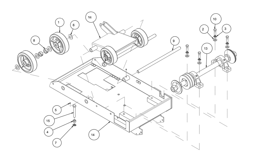 Section 04 Diagram and Parts List for MK-2013HE 155714 MK Diamond Concrete Saw